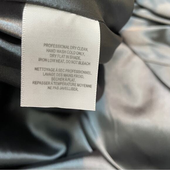 Jenni Yoo Collection Aniston Hydrangea Spaghetti Strap Gown Lined - Picture 10 of 11